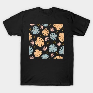 Monstera Plants Colorful Pattern T-Shirt